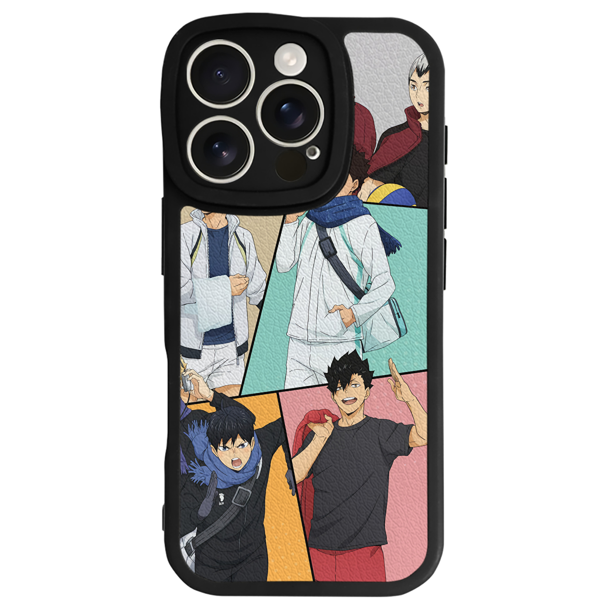 （画像用） ハイキュー!! Haikyu!! 【iPhone 16シリーズ対応】シリコンスマホケース（レザー調） 材質：シリコン